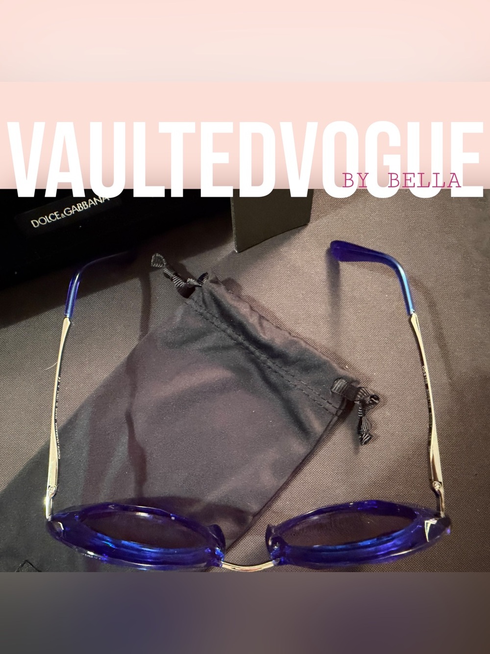 Dolce & Gabbana DG4190 Blue Lace Acetate Crystal Round Sunglasses - Picture 8 of 11